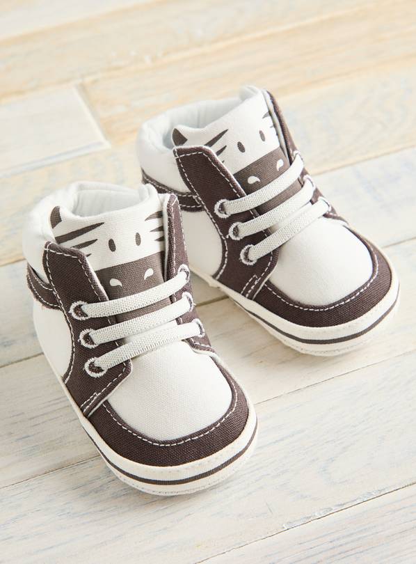 Brown High Top Trainers 3-6 months